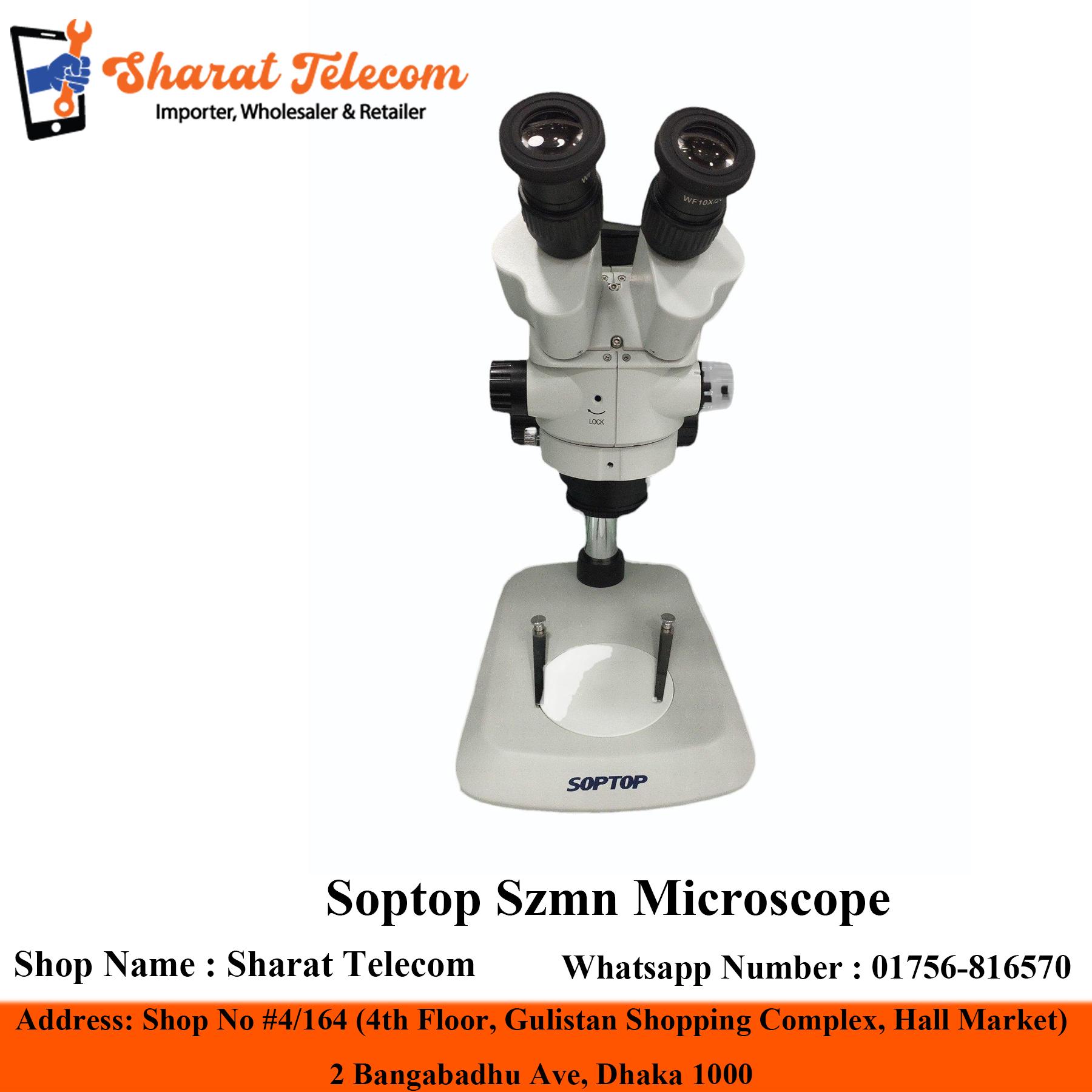 Soptop Szmn  Trinocular Best Qyality Microscope  - Sharat Telecom