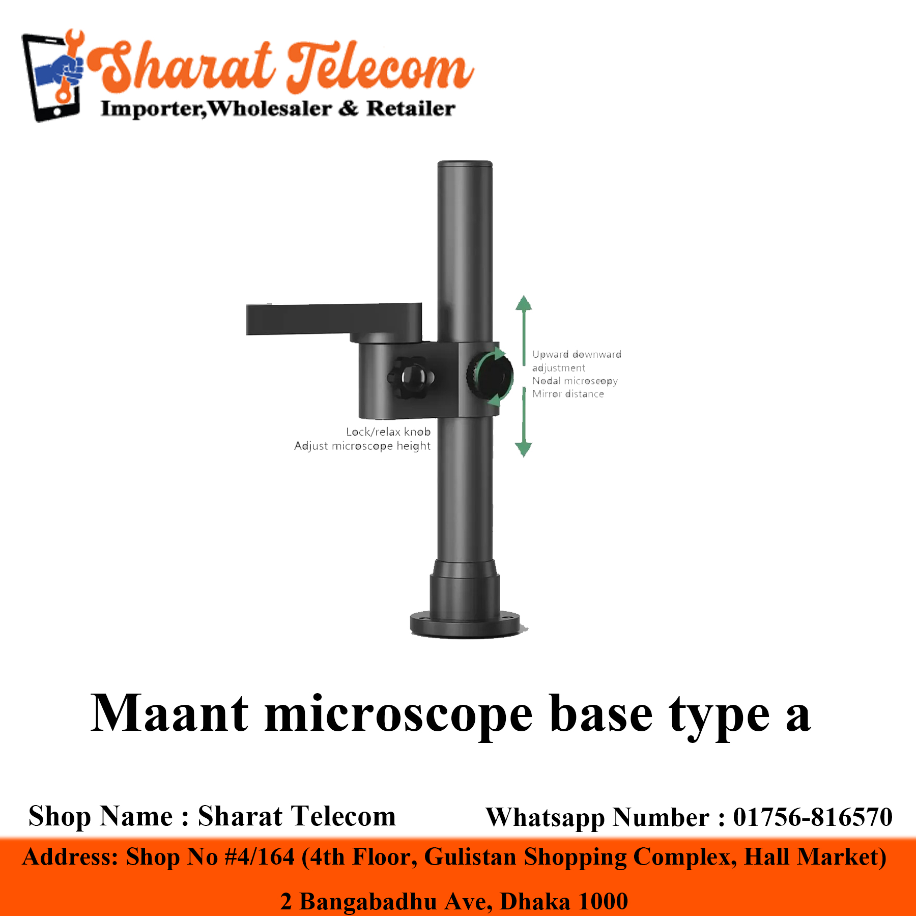 MaAnt JX-02 Robotic Arm 360° Rotating Universal Adjustable Metal Microscope Best Quality Stand