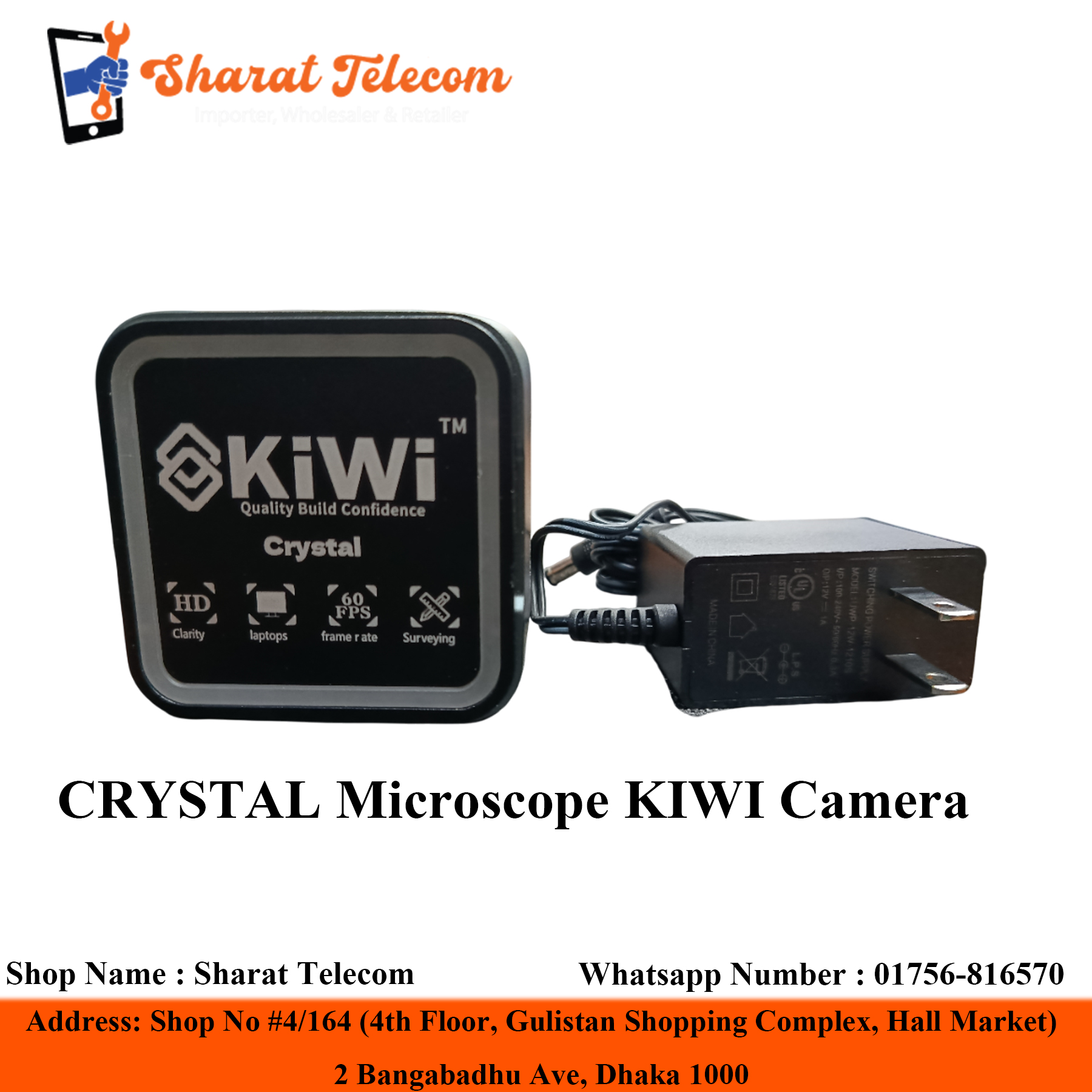 CRYSTAL Microscope kiwi video shooting Camera HD 4K HD image