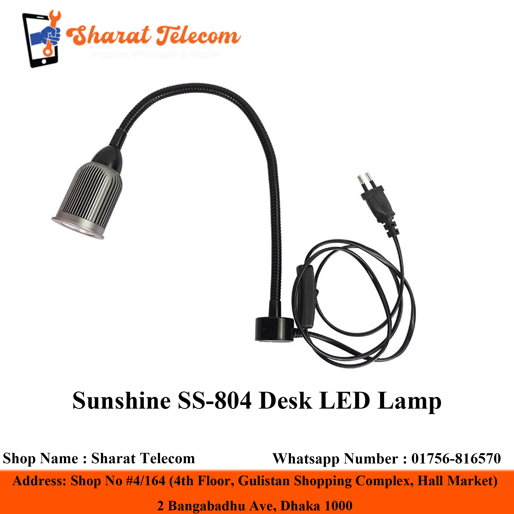 Sunshine SS-804 Desk LED Lamp for Aluminum lampshade High Quality Tool