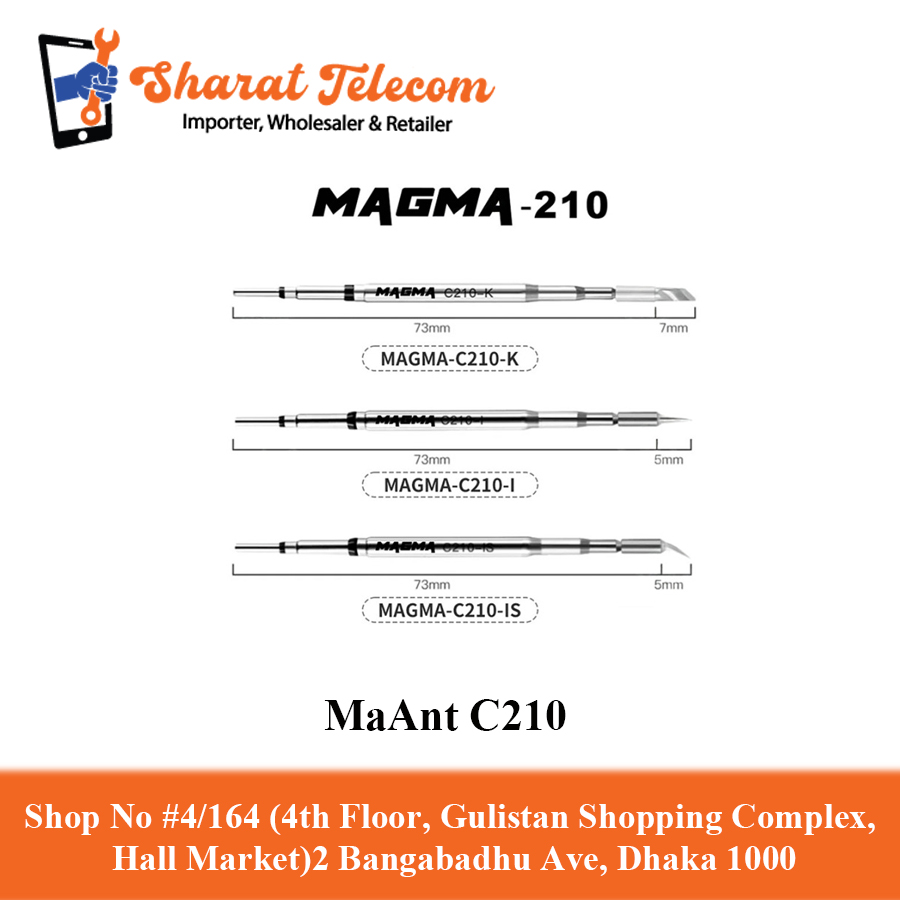 MaAnt C210-002/018/020 Universal Cartridge Tips – JBC Compatible, Long-Lasting
