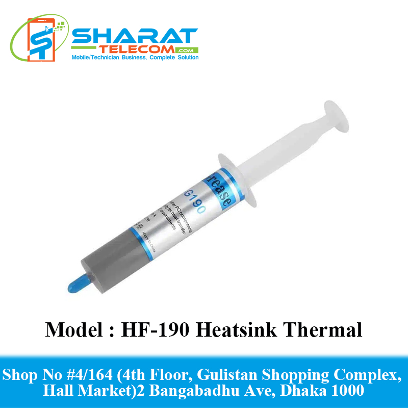 HF-190 Heatsink Thermal Cpu- Vga- Led- Chipset High Stability Paste Packed