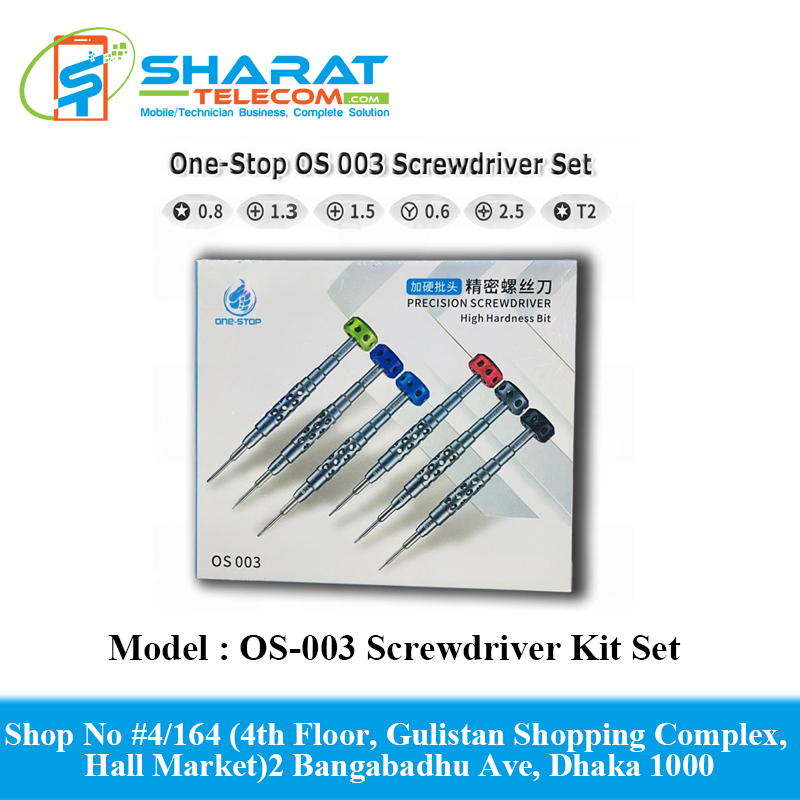 One-Stop OS 003 Screwdriver Kit Set Precision Screwdrivers 5 in 1 Phone Repair Open Tool
