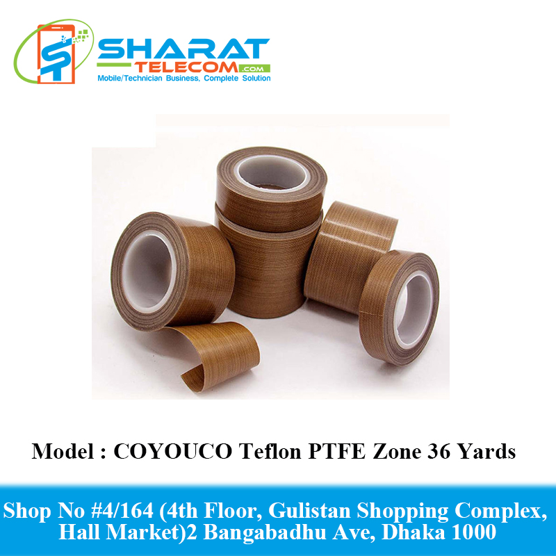 COYOUCO Teflon PTFE Zone (36 Yards, 0.08mm Thick) Smooth Sealing Tape