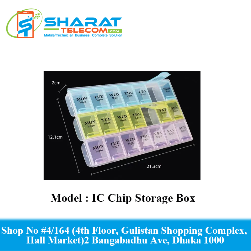 Weekly Storage Box With Medical Or mobile Repair Storage Box