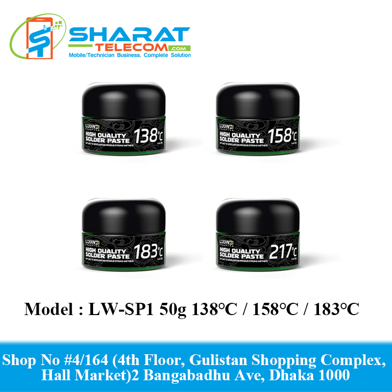 Luowei LW-SP1 50g 138℃ / 158℃ / 183℃ / 217℃ Soldering Paste Lead-Free for Mobile Phone Maintenance BGA CPU IC Chip Flux