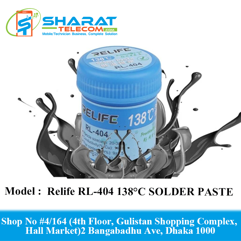 Relife RL-404 40g 138°C SOLDER PASTE With Low-Temperature Melting Point Lead-free for iphone motherboard repair Welding