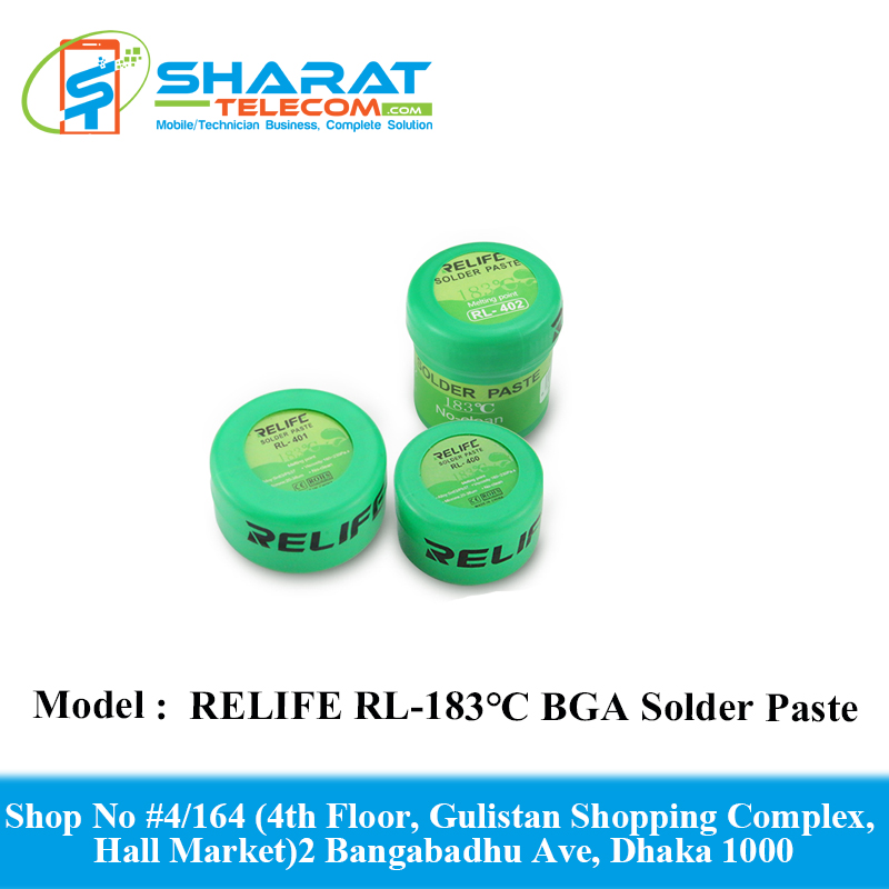 RELIFE RL-183℃ 40G BGA Solder Paste Medium temperature oldering Paste Flux For Mobile Repair