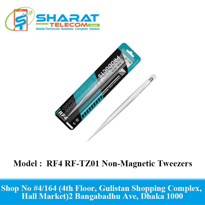 RF4 RF-TZ01/02 Non-Magnetic Tweezers Ultra Sharp High Precision for Mobile Phone Flying Wire IC