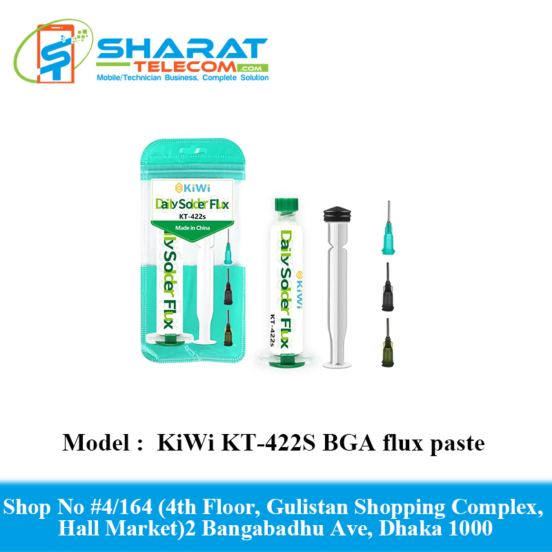 KiWi KT-422S BGA flux paste halogen-free flux  phone repair welding Syringe oil tools