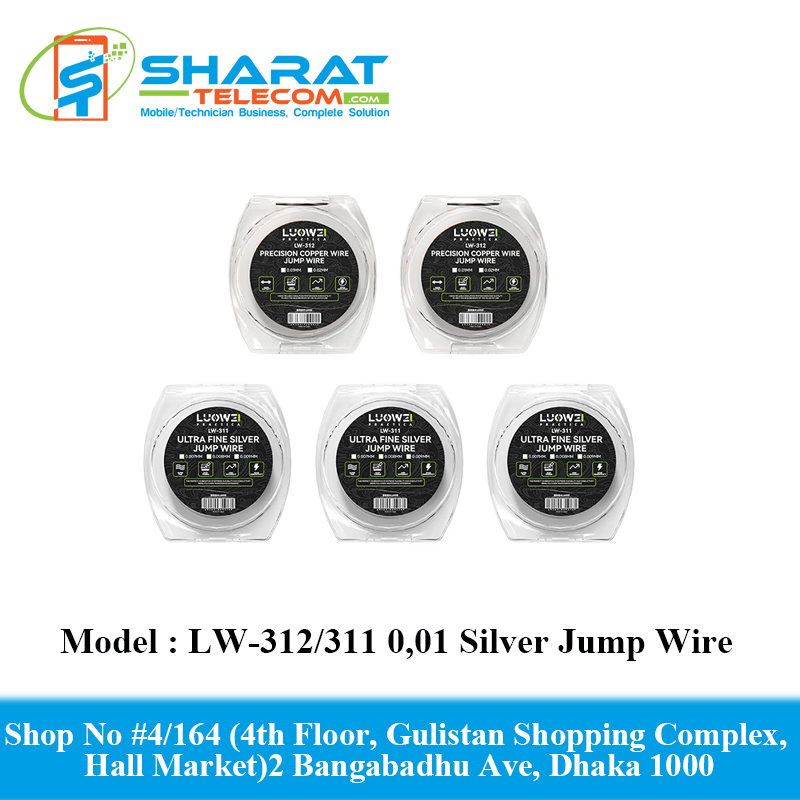 LUOWEI LW-312/311 0,01 MM/0,02 MM/0,007 MM/0,008 MM/0,009 MM High Toughness Non-magnetic Silver Copper Jump Wire
