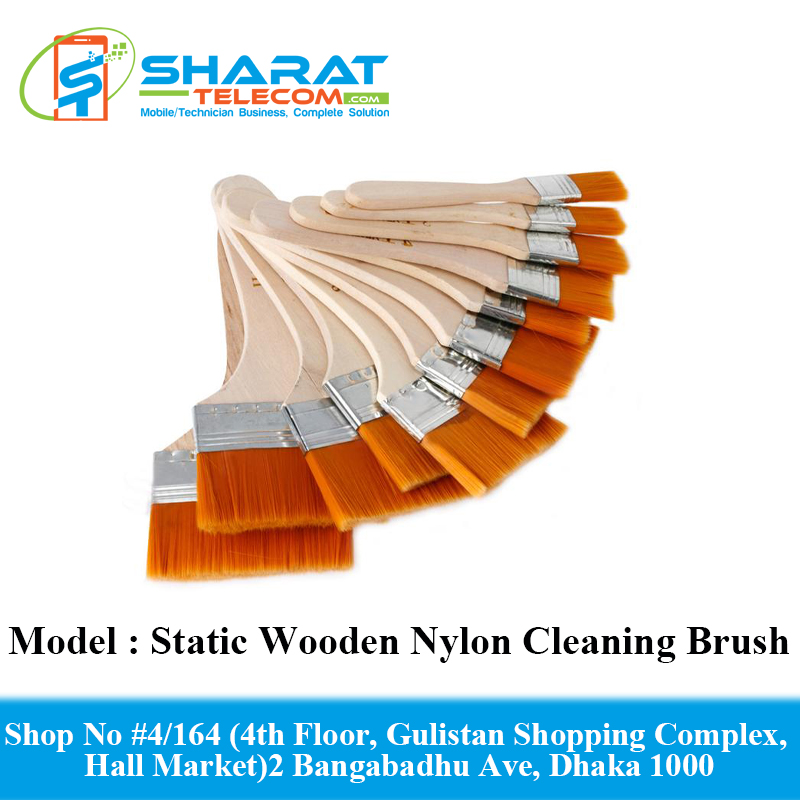Static Wooden Nylon Soft Wood Handle  Nylon Soft PCB Cleaning Brush