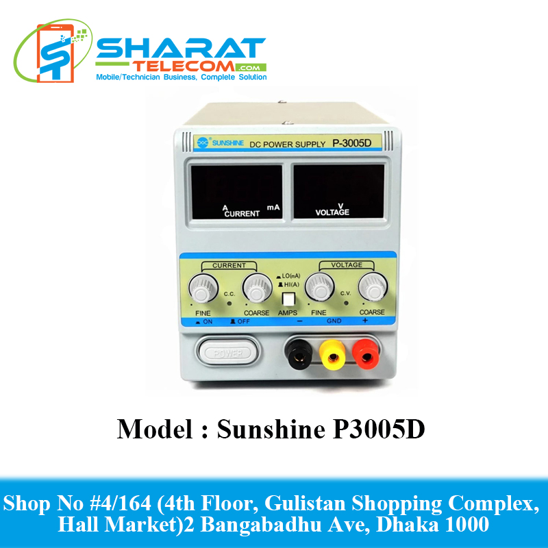 Sunshine P3005D DC Digital Display Adjustable 30V 0-5A Power Supply Intelligent Regulated Power