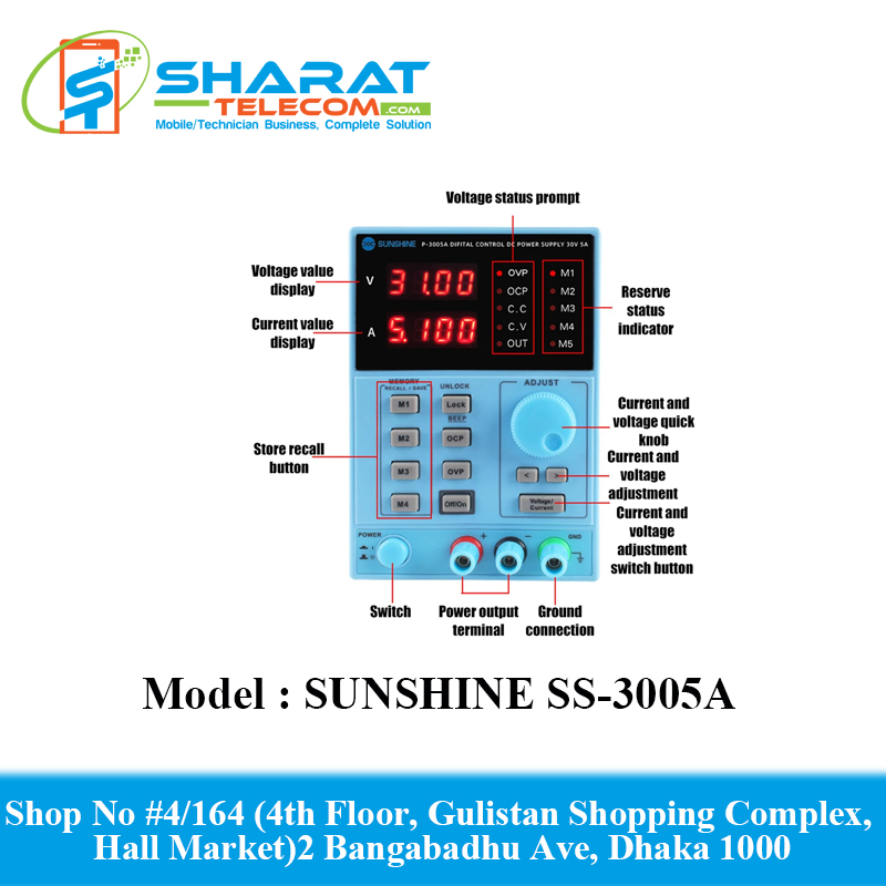 SUNSHINE SS-3005A Adjustable High-precision Lab Power Supply