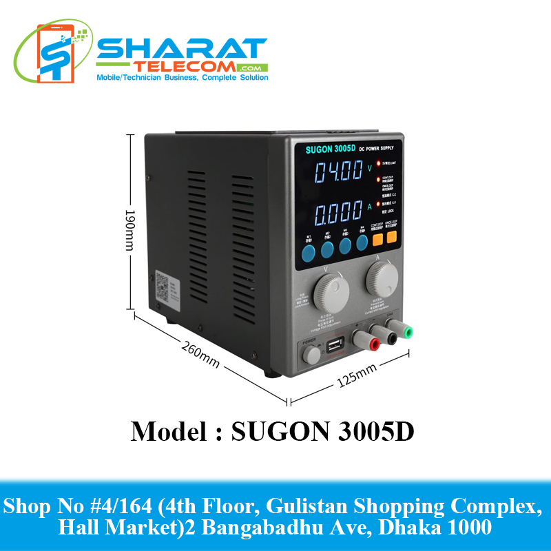 SUGON 3005D DC Adjustable 4 Digit Display Regulated Power Supply 110/220V