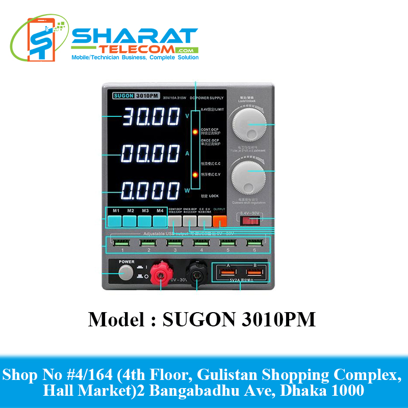 SUGON 3010PM DC Digits LED Display Power Supply Adjustable 310W 30V 10A
