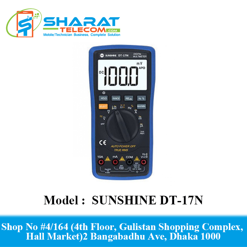 SUNSHINE DT-17N Automatic DIGITAL MULTIMETER Temperature Testing For AC DC Voltage