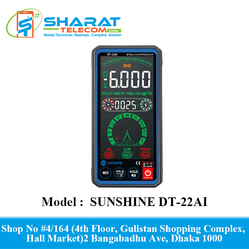 SUNSHINE DT-22AI Fully Automatic High Precision Digital Multimeter Voice Control Multimeter