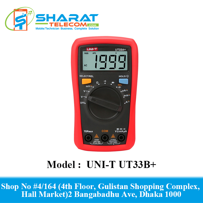 UNI-T UT33B+ Premium High Quality Digital Multimeter Auto Backlight Off - Loud Buzze
