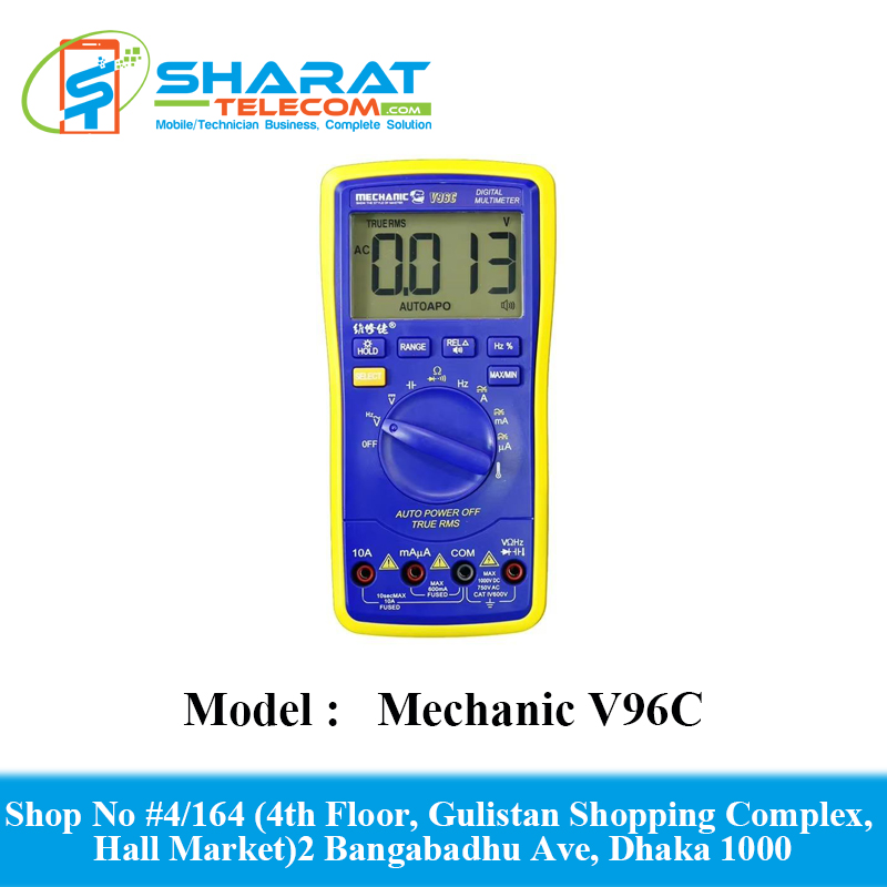 Mechanic V96C Digital Professional High Intelligent Digital Pocket Multimeter (AUTOMATIC)