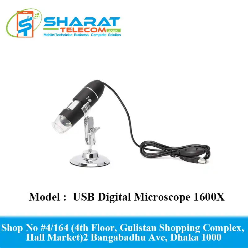 USB Digital Microscope 1600X Portable Microscope USB Video Camera 2MP 1600x1200 with 8 LED