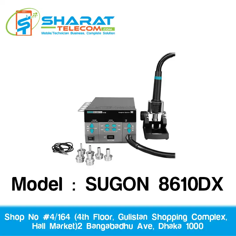 SUGON 8610DX Hot Air Rework Station LED Digital Display 1000W emperature Adjustable