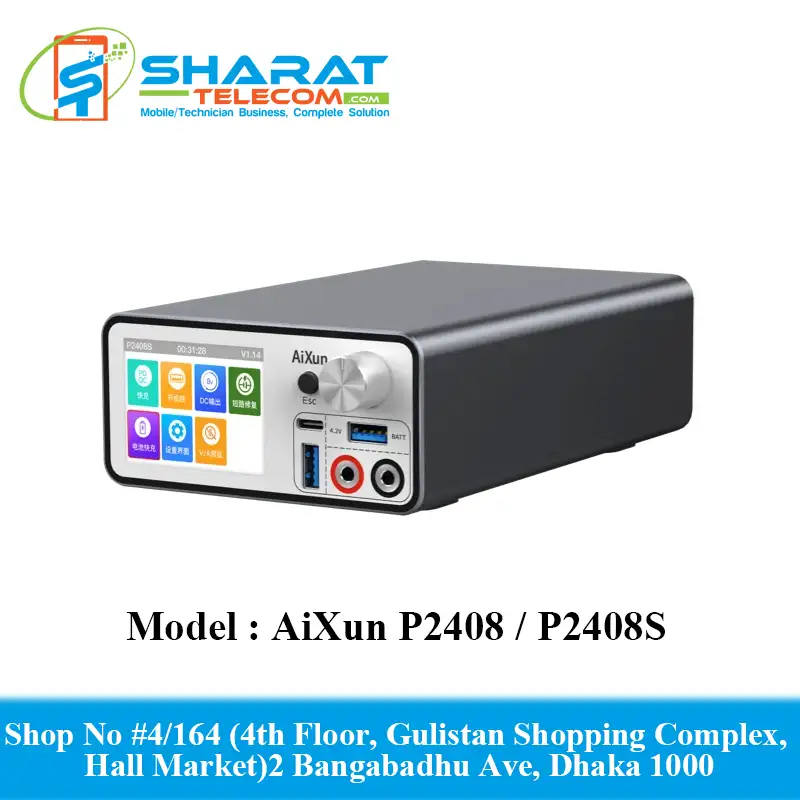 AiXun P2408 / P2408S High Quality Adjustable Regulated Power Supply For iPhone 7-14 Pro Max Repair