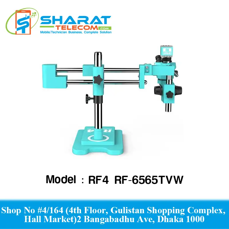RF4 RF-6565TVW STL2 Stand 6.5-65X Continuous Zoom With LED Lights Stereo Microscope