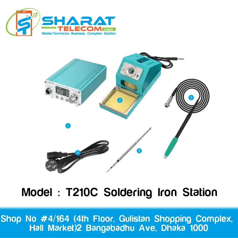 T210C Soldering Iron Station with LED Display – Precision Welding Tool for CPU & Motherboard Repair
