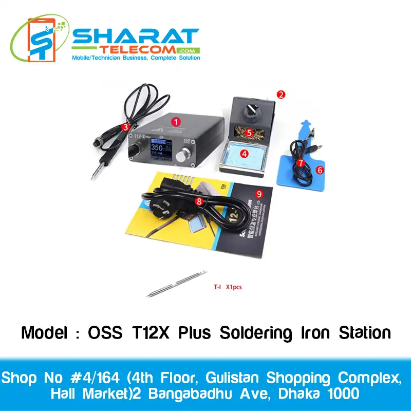 OSS T12X Plus Soldering Iron Station – High Precision Digital Welding Tool for Mobile & Electronics Repair