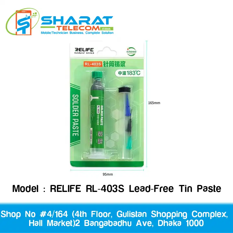 RELIFE RL-403S High Temperature Lead-Free Tin Paste – Soldering Paste for PCB & Electronics Repair