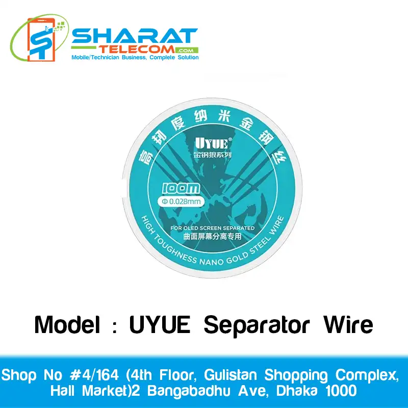 UYUE 5PCS Molybdenum Wire 100M – King Kong Silk Cutting Line for Mobile Screen Separation