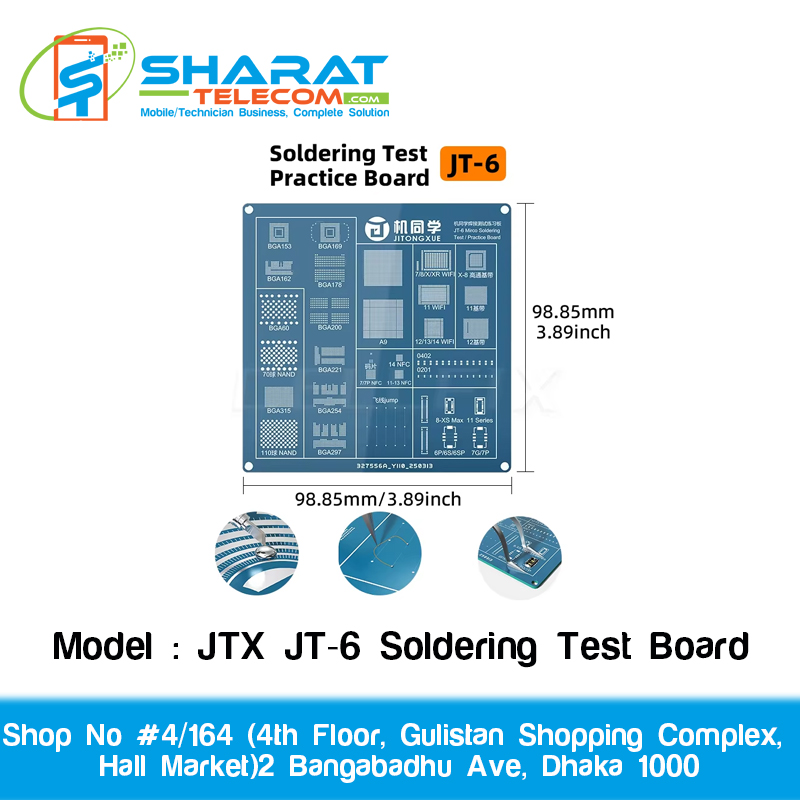 JTX JT-6 Soldering Test Board | Mobile Phone Repair Practice Chip Soldering Iron Welding Tool
