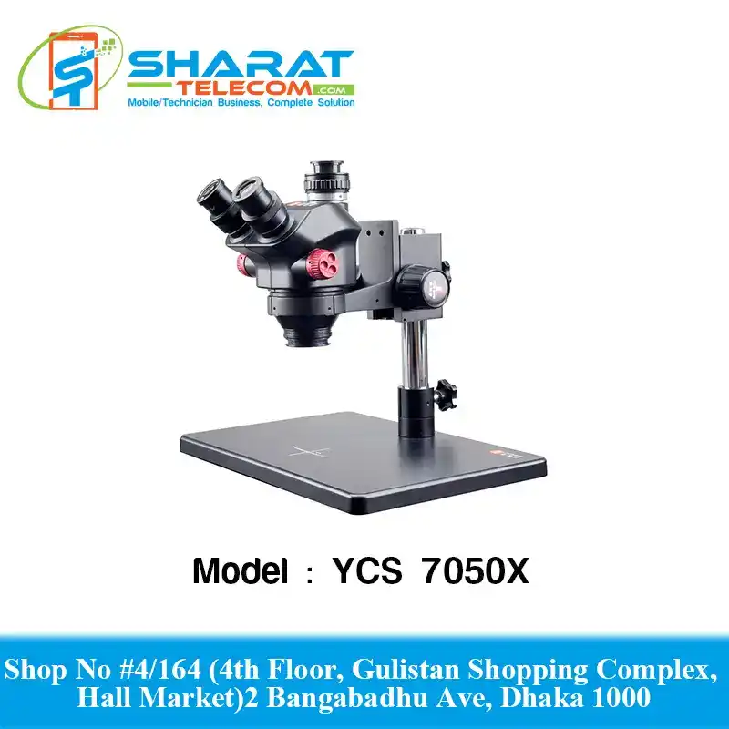 YCS 7050X Microscope 7X-50X 4K Camera with Big Aluminum Alloy Base - Sharat Telecom