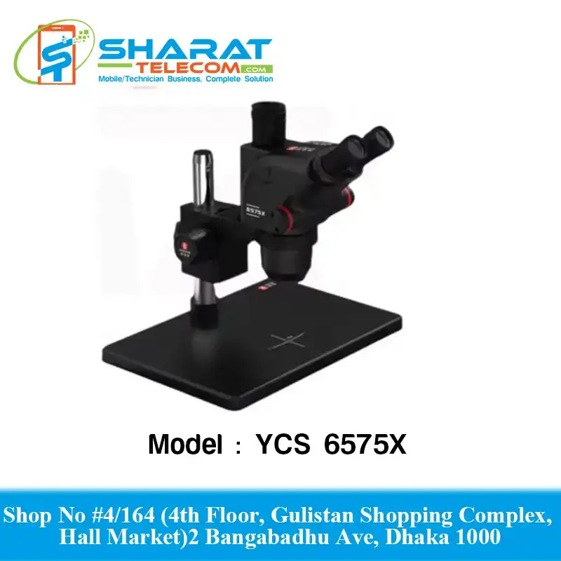 YCS 6575X Microscope 6.5-75X  Trinocular Continuous Zoom 4K Camera