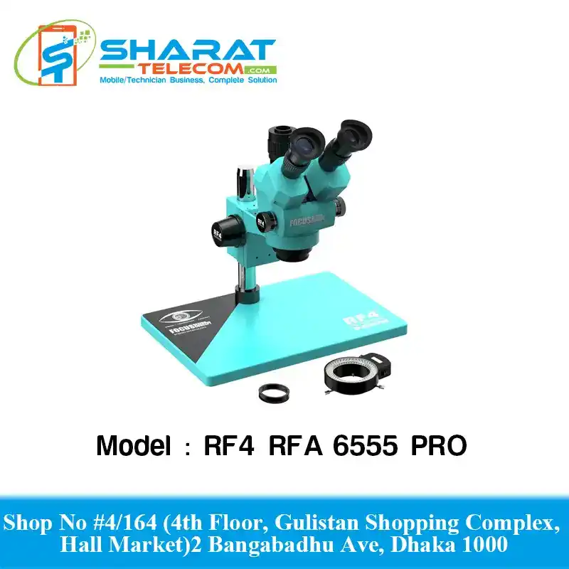 RF4 RF-6555 PRO Binocular 6.5-55X Trinocular Full HD Stereo Microscope