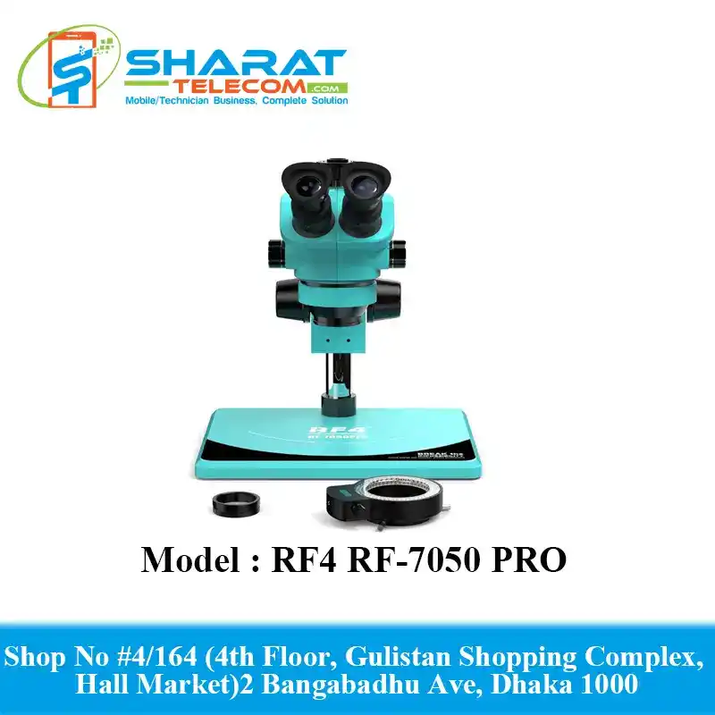 RF4 RF-7050 PRO 7X~50X Trinocular Stereo Microscope Camera 2025 Edition