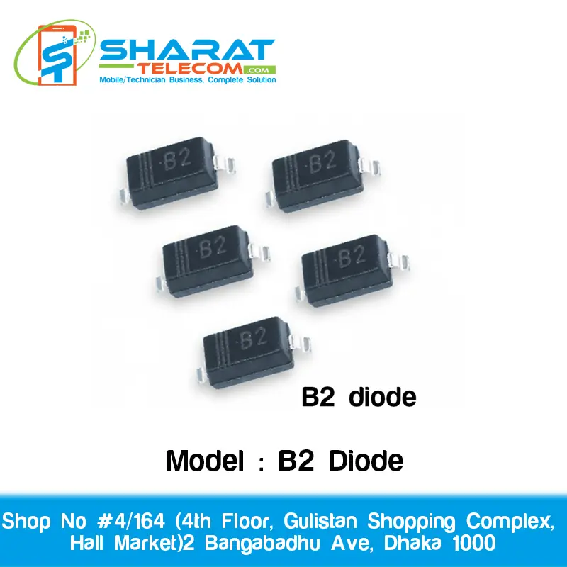 B2 SMD Schottky Diode | 20V 500mA Mobile & PCB Repair Diode | High-Quality Original B2 Diode for Electronics