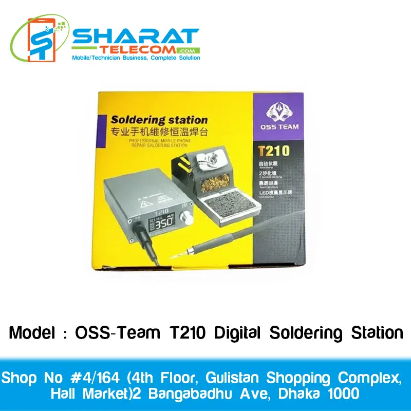 OSS-Team T210 Digital Soldering Station Adjustable Temperature for Mobile PCB Repair
