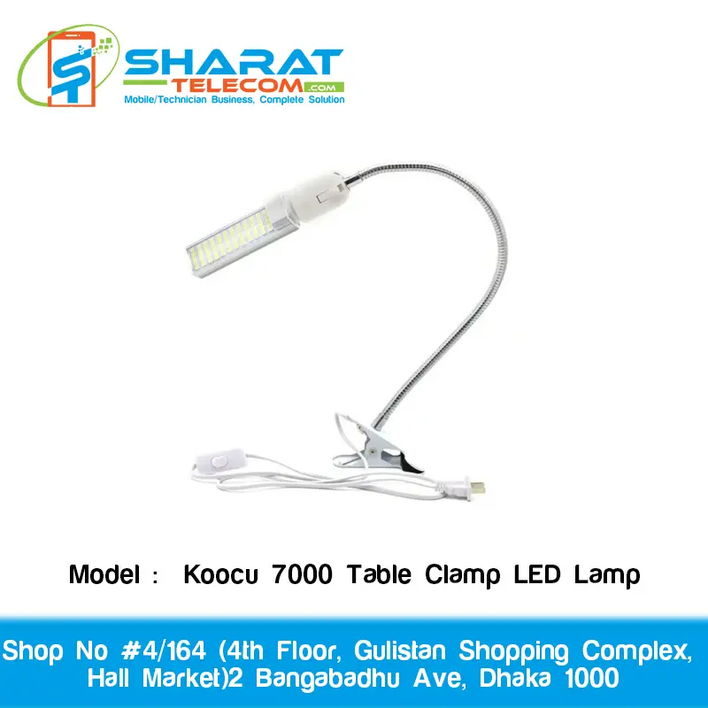 Koocu 7000 Universal Table Clamp Box with LED Lamp for Mobile Repair